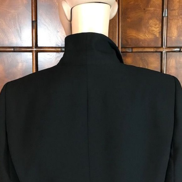 Kasper Portofino Black Gunmetal Bamboo Button D-Ring Waist Jacket - Picture 9 of 16